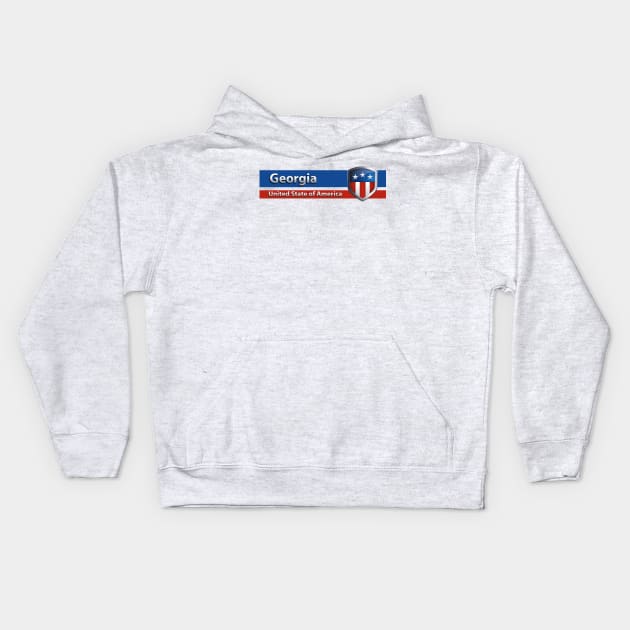 Georgia - United State of America Kids Hoodie by Steady Eyes